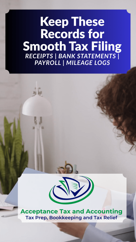 What Records to Keep for Business Taxes | Acceptance Tax & Accounting